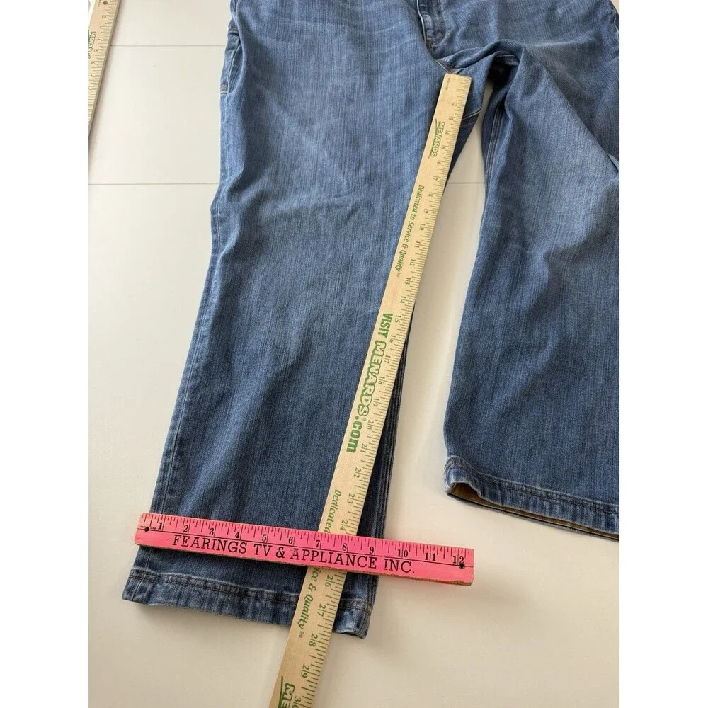 Duluth Trading Jeans Men's Size 44x28 Ballroom Double Flex Relaxed Fit Workwear